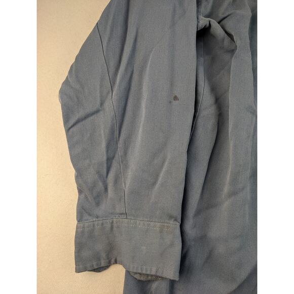 Mens Bulwark FR Fire Resistant Button Up Long Sleeve Shirt Size XXL 2XL Blue - Picture 3 of 12